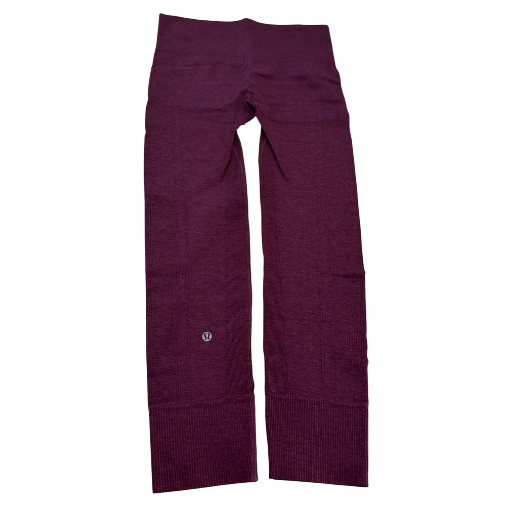 Lululemon Reveal Tight Plum Shadow Purple Seamless Yoga Leggings Womens 4